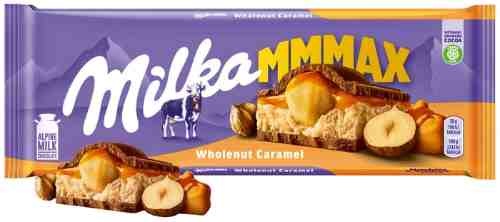 Шоколад Milka Wholenut Caramel Молочный с фундуком и карамелью 300г арт. 514287