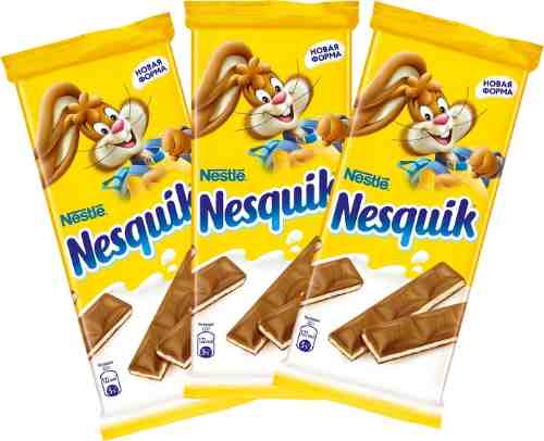 Шоколад Nesquik Молочный с молочной начинкой и кальцием 90г (упаковка 3 шт.) арт. 1063131pack