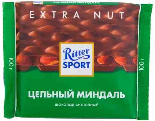 Шоколад Ritter Sport Молочный Цельный миндаль 100г арт. 305091