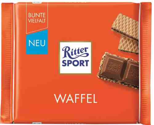 Шоколад Ritter Sport Молочный с начинкой какао и вафли 100г арт. 700335
