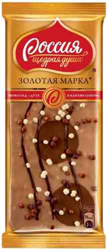 Шоколад Россия - щедрая душа Белый Дуэт в карамельном 85г арт. 510043