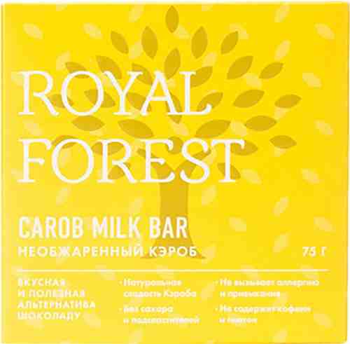 Шоколад Royal Forest Необжаренный кэроб 75г арт. 720355
