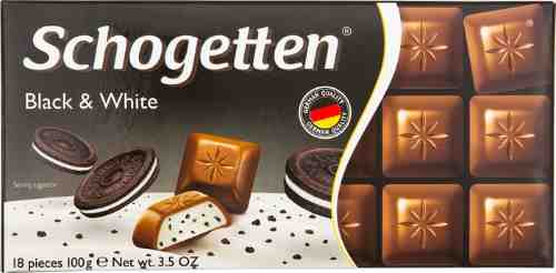 Шоколад Schogetten Black & White Молочный с кусочками печенья 100г арт. 305080