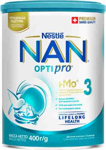 Смесь NAN 3 OPTIPRO молочная 400г арт. 342624