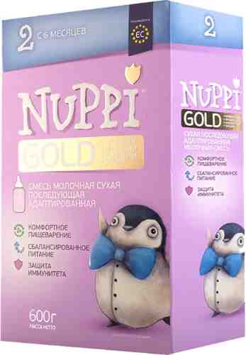 Смесь Nuppi 2 Gold молочная последующая адаптированная с 6 месяцев 600г арт. 1019662