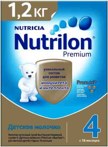 Смесь Nutrilon Premium 4 Junior С 18 месяцев 1.2кг арт. 695575