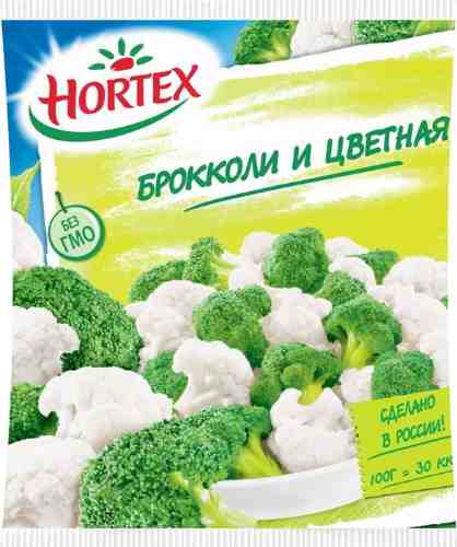 Смесь овощная Hortex Брокколи и цветная быстрозамороженная 400г арт. 317194