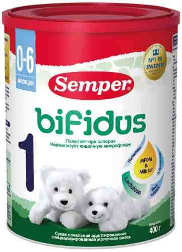 Смесь Semper Bifidus 1 молочная с 0 месяцев 400г арт. 987864