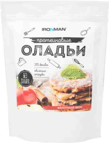 Смесь сухая IronMan Протеиновые оладьи Яблочный вкус 300г арт. 980247
