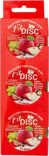 Снэк фруктово-ореховый Fit Disc с яблоком фундуком и корицей без глютена 3шт*25г арт. 475443