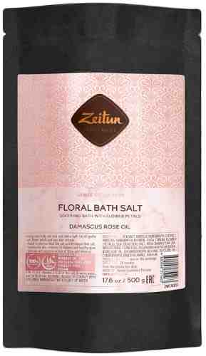 Соль для ванны Zeitun Ритуал нежности С лепестками дамасской розы и гибискусом 500г арт. 1039671