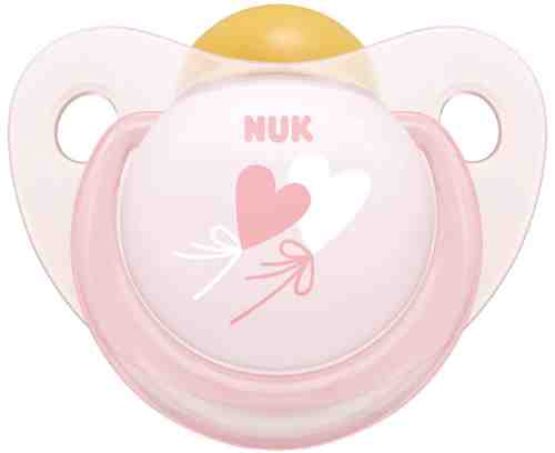 Соска-пустышка Nuk Trendline Baby Rose Ортодонтическая латексная Шарик арт. 955935