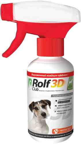 Спрей от клещей и насекомых RolfClub 3D для собак 200мл арт. 1198712