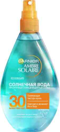 Спрей солнцезащитный Garnier Ambre Solaire Солнечная вода SPF30 освежающий с алоэ вера 150мл арт. 469145
