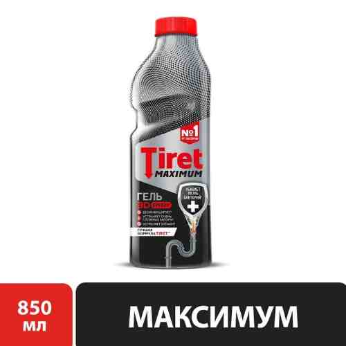 Средство дезинфицирующее Tiret для удаления засоров для канализационных труб 850мл арт. 1043676