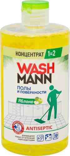 Средство для мытья пола и поверхностей WashMann Антибактериальный Яблоко 650г арт. 1011064