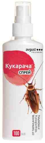 Средство от насекомых Avgust Кукарача Спрей от тараканов и мокриц 100мл арт. 1216131