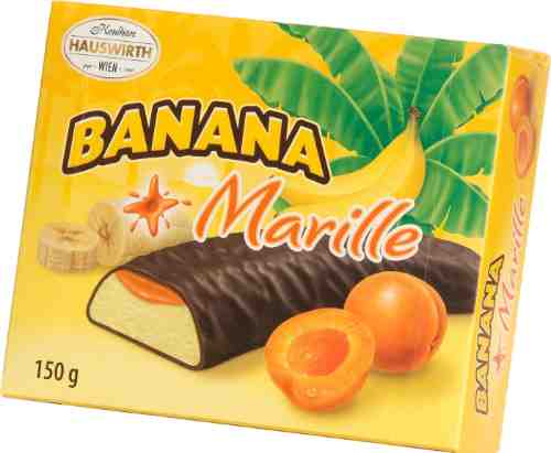 Суфле Hauswirth Банановое шокобананы с абрикосовым джемом в темном шоколаде 150г арт. 995720