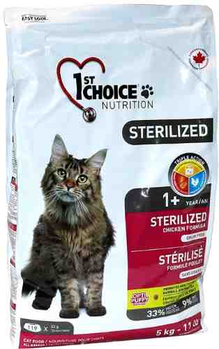 Сухой корм для кошек 1st Choice Sterilized Курица с бататом 5кг арт. 1075556