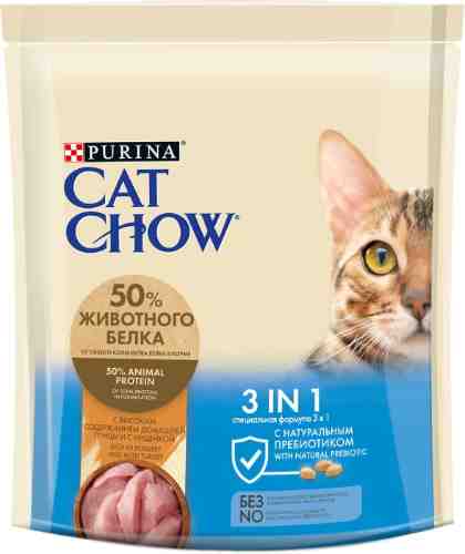 Сухой корм для кошек Cat Chow 3in1 с домашней птицей и индейкой 400г арт. 695155