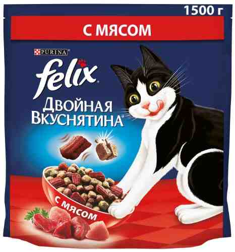 Сухой корм для кошек Felix с мясом 1.5кг арт. 678652