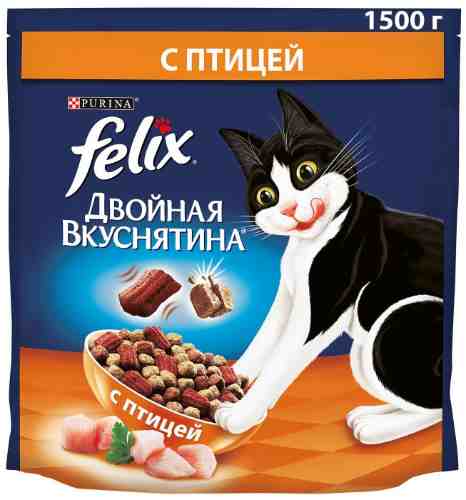 Сухой корм для кошек Felix с птицей 1.5кг арт. 679795
