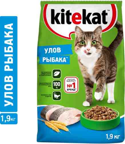 Сухой корм для кошек Kitekat Улов рыбака 1.9кг арт. 318270