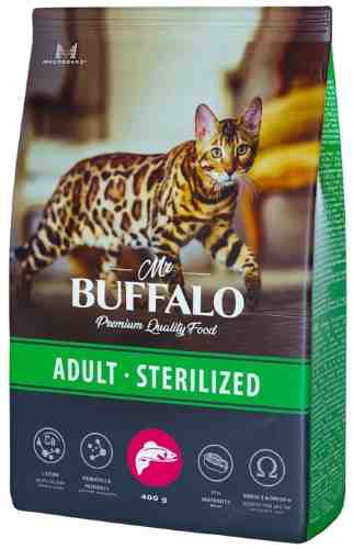Сухой корм для кошек Mr.Buffalo Sterilized с лососем 400г арт. 1204950