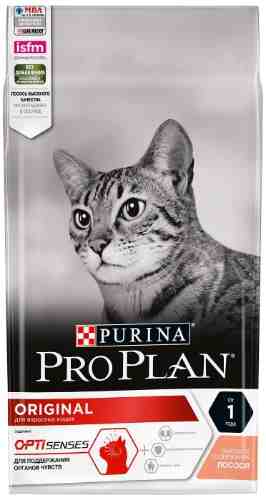 Сухой корм для кошек Pro Plan Optisenses Original Adult с лососем 1.5кг арт. 859997