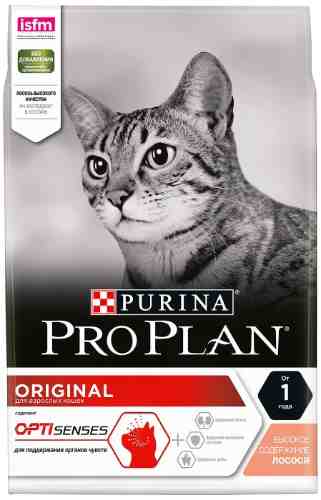 Сухой корм для кошек Pro Plan Optisenses Original Adult с лососем 3кг арт. 860429