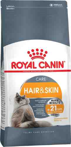 Сухой корм для кошек Royal Canin Hair&Skin для здоровья кожи и шерсти 2кг арт. 694609