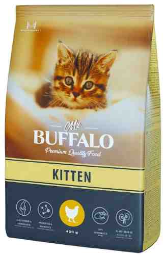 Сухой корм для котят Mr.Buffalo Kitten с курицей 400г арт. 1204932