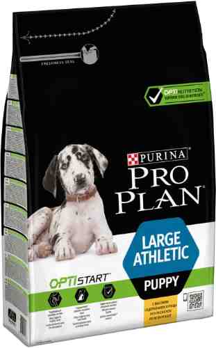 Сухой корм для щенков Pro Plan Optistart Large Athletic Puppy для крупных пород с курицей 3кг арт. 860749