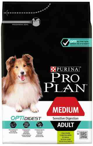 Сухой корм для собак Pro Plan Optidigest Medium Adult Sensitive Digestion для средних пород для улучшения пищеварения с арт. 860331