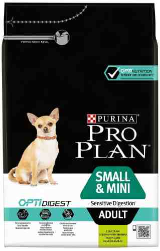 Сухой корм для собак Pro Plan Optidigest Small&Mini Adult Sensitive Digestion для мелких пород для улучшения пищеварения арт. 860393