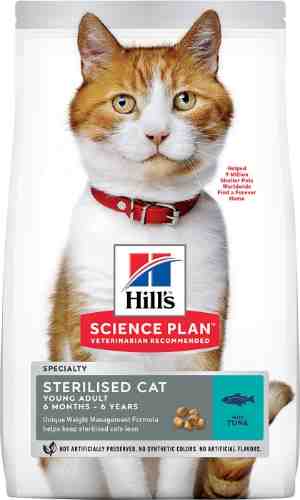 Сухой корм для стерилизованных кошек и кастрированных котов Hills Science Plan Sterilised Cat с тунцом 300г арт. 951922