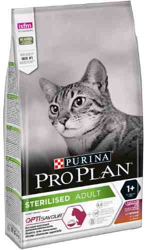 Сухой корм для стерилизованных кошек Pro Plan Optisavour Sterilised с уткой и печенью 1.5кг арт. 963259
