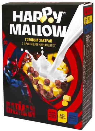 Сухой завтрак Happy Mallow Batman с маршмеллоу 240г арт. 1205007