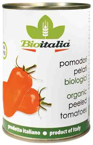 Томаты Bioitalia очищенные резаные в томатном соке 400г арт. 431751