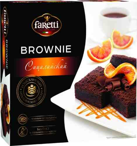 Торт бисквитный Faretti Brownie Сицилийский 350г арт. 878246