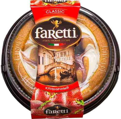 Торт Faretti Клубничный бисквитный 400г арт. 310328