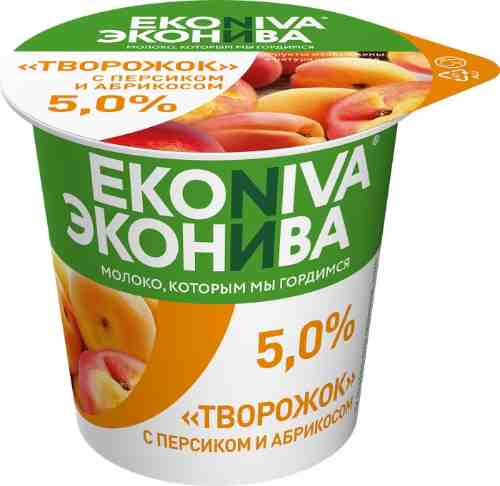 Творожок ЭкоНива с персиком и абрикосом 5% 125г арт. 1041716