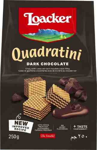 Вафли Loacker Quadratini Dark Chocolate 250г арт. 342592