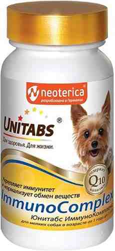 Витамины для собак Unitabs Immuno Complex для мелких пород с Q10 100шт арт. 1120122