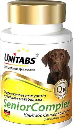 Витамины для собак Unitabs Senior Complex UT c Q10 100 таблеток арт. 1181472