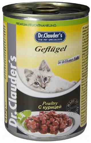 Влажный корм для кошек Dr.Clauders с курицей 415г (упаковка 12 шт.) арт. 1190550pack