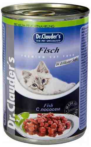 Влажный корм для кошек Dr.Clauders с лососем 415г (упаковка 12 шт.) арт. 1190556pack