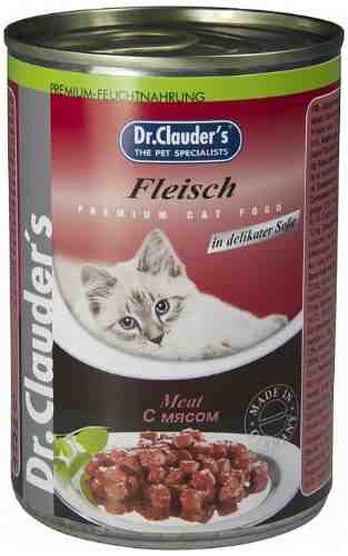 Влажный корм для кошек Dr.Clauders с мясом 415г (упаковка 12 шт.) арт. 1190551pack