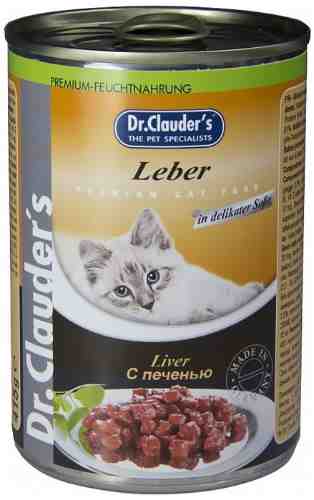 Влажный корм для кошек Dr.Clauders с печенью 415г арт. 1190552