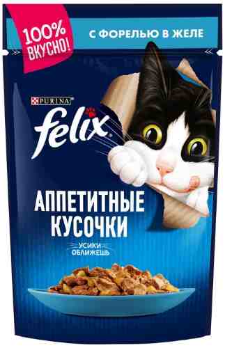 Влажный корм для кошек Felix с форелью 85г арт. 311920